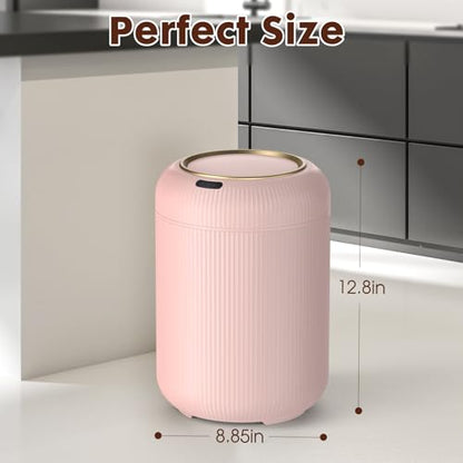Procade Automatic Motion Sensor Bathroom Trash Can, Small Pink Garbage Can - color: Pink