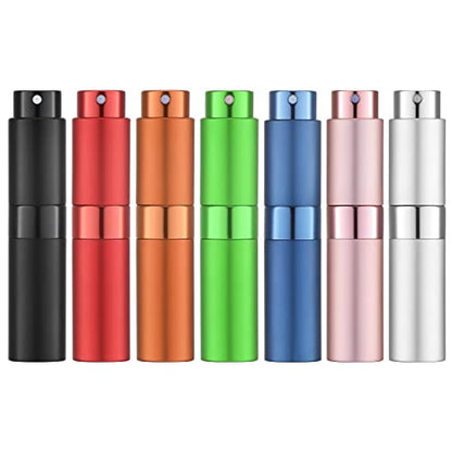 LISAPACK 8ml Travel Perfume Bottle Refillable, 7 PCS Cologne Atomizer Spray - color: 7 Colors