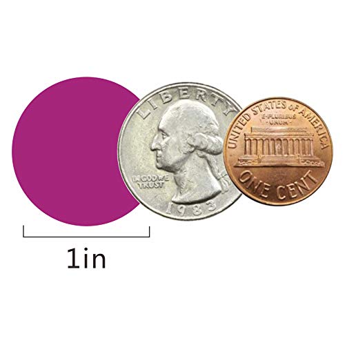 PARLAIM 1 Inch Round Permanent Adhesive Color-Code Dot Stickers,1000 per Roll dots Label Dispenser Box,Purple Circle Stickers Label - color: Purple, size: 1 Roll-1000 Pack