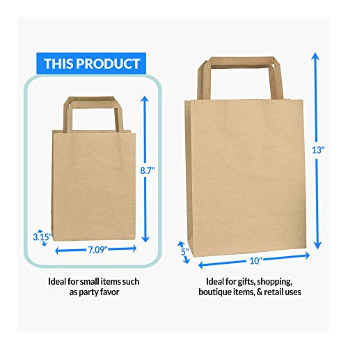 Reli. 100 Pack Small Paper Bags with Handles