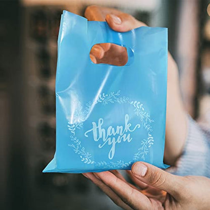 TOSPARTY 100PCS Thank You Merchandise Bags 5 Kinds of Color Party Gift Bags Candy Cookie Bag for Birthday Party Baby Shower Wedding Christmas Retirements - color: Colorful