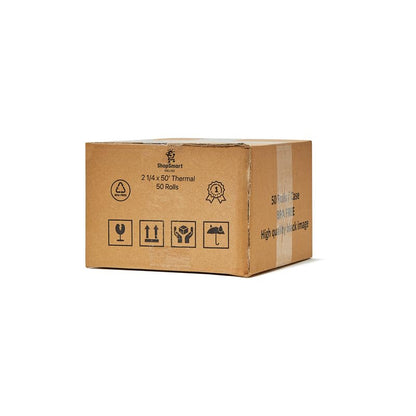 ShopSmartOnline (53 GSM) 2 1/4 x 50 ft - 50 Thermal Paper Rolls BPA Free - Verifone VX520 VX670 VX680 VX690, Clover Flex Mini and Mobile, Ingenico iCT220 iCT250, Veeder Root Thermal Paper