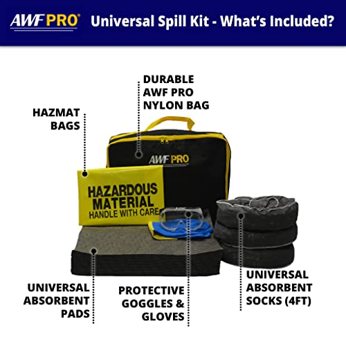 AWF PRO Portable Universal Spill Kit, 35 Pieces - size: Universal Spill Kit
