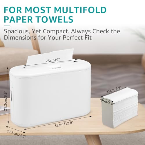 Multifold Paper Towel Dispenser Countertop, White - color: White