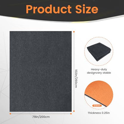Heavy Duty Oil Spill Mat, 6' 8" x 8' 6", Absorbent Oil Pad - size: 6' 8" x 8' 6"