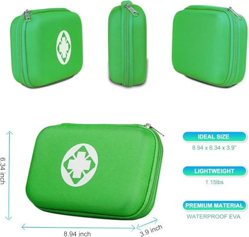 First Aid Kit 276PCS Car Home Camping Essentials Green Emergency Kit - color: Green-276pcs