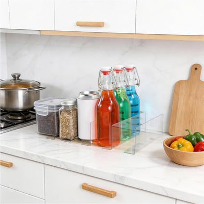 10pcs Pet Shelf Dividers for Store Storage Rack, L-Shaped Side Separator Boards 20x3x6cm, Supermarket Commodity Classification Organizers for Retail Shelves