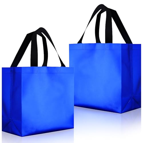 Eccliy 80 Pcs Reusable Gift Bags, Large, Blue - color: Blue, size: Large