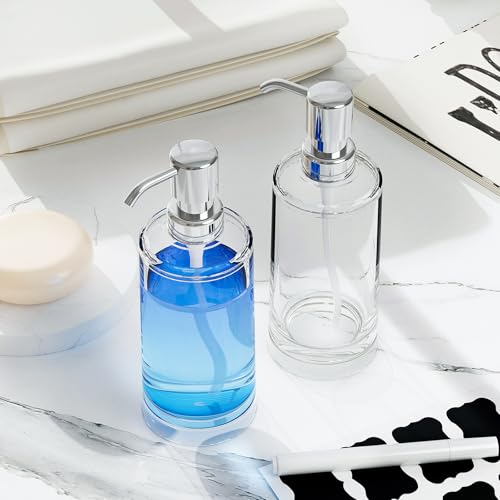 Clear Plastic Dish Soap Dispenser, 10 oz Pump Bottle for Kitchen & Bathroom - color: Clear