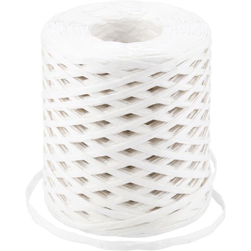 woric White Raffia Ribbon 262 Yards (787 Feet) Paper Craft Ribbon - color: White
