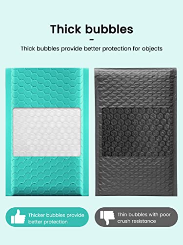 GSSUSA Teal Bubble Mailers 4x8 100 Pack, Self Seal Padded Envelopes - color: Teal, size: 4x8 100PC