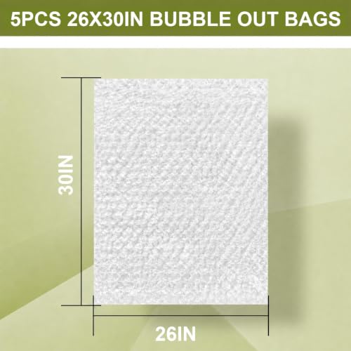 26"x30"Clear Bubble Out Bag, 5PCS Large Bubble Pouches Bags - size: 26x31Inches-5PCS