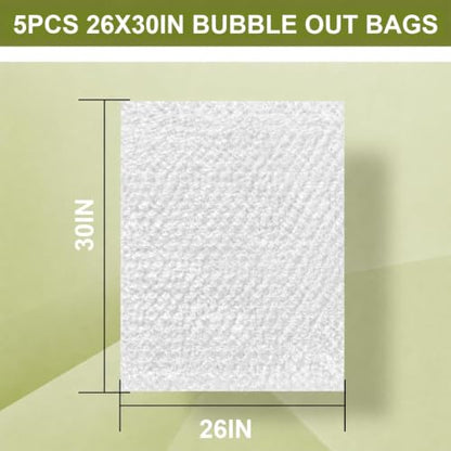 26"x30"Clear Bubble Out Bag, 5PCS Large Bubble Pouches Bags - size: 26x31Inches-5PCS