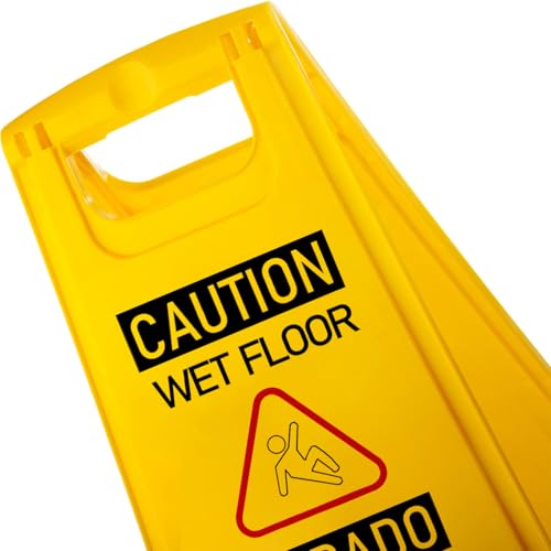 12-Pack A-Frame Double-Sided Bilingual Caution Wet Floor Signs