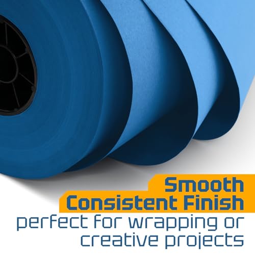 USA Made 18" x 8640" (720 ft) Dark Blue Kraft Paper Roll, Large Size - color: Dark Blue, size: 1 Roll