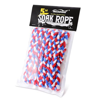 NEWISHTOOL 16 Ft Soak Rope for Window Tint, 5M Microfiber Rope Tools