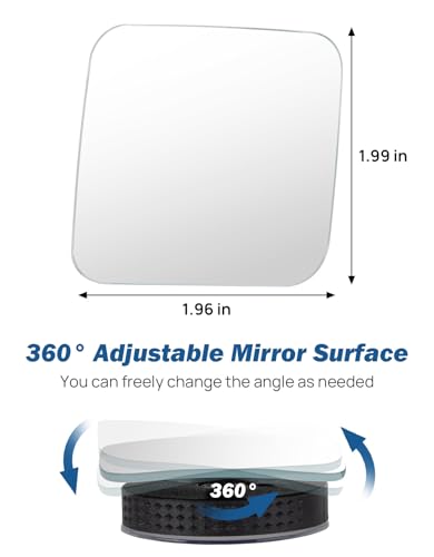 JOYTUTUS Blind Spot Mirror 2 Pack HD Frameless Convex Glass for Wide Angle View and Safer Lane Changing Compatible with Cars SUVs Trucks RVs upgraded non-marking suction & Long Lasting Durability - size: Rectangle-shaped