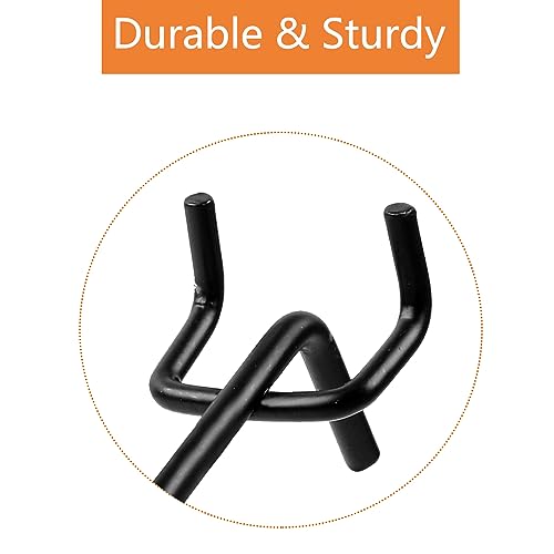 50 Pack Stainless Steel Pegboard Hooks, Hanging Peg Board Holders Peg Board Shelving Hooks 4 Inch Metal Display Hooks for Garage Storage Organizer(Black)