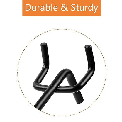 50 Pack Stainless Steel Pegboard Hooks, Hanging Peg Board Holders Peg Board Shelving Hooks 4 Inch Metal Display Hooks for Garage Storage Organizer(Black)