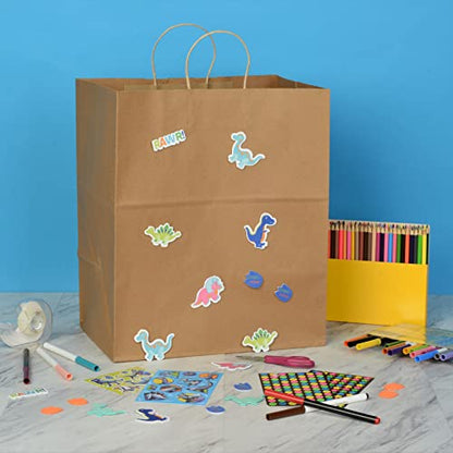 Prime Line Packaging Kraft Paper Bags with Handles, 14x10x16.5 In, 50 Pack - size: 14x10x16.5 Inch