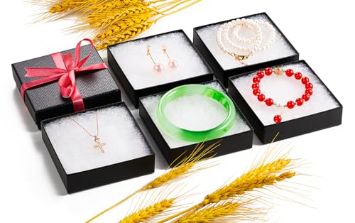 GEFTOL Jewelry Gift Boxes 96 Pack 3.5x3.5x1 Inch Cardboard Jewelry Boxes,Small Gift Boxes for Jewelry Earrings Necklaces Handmade Bangles Bracelets(Black) - color: Black, size: 3.5x3.5x1 Inch (Pack of 96)