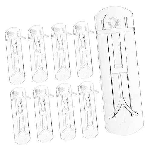 Uonlytech 20 Pack Plastic Shelf Clips Self Locking Shelf Support Pegs for Cabinet Shelves Cabinet Support Partition Holder Brackets for Wood Shelves 2.16X0.70X0.47in