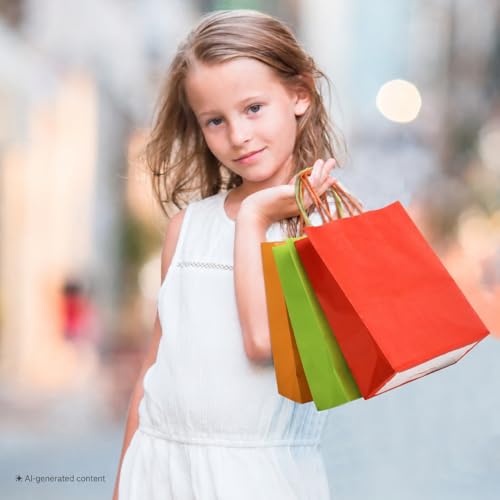Mr. Pen- Paper Gift Bags with Handles, 32 Pack, 8.3" x 5.9" x 3.1" - color: Fun Spring