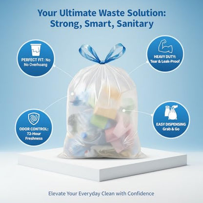 15 Gallon Trash Compactor Bags with Drawstring, 1.7 Mil, 120 Count - color: 15gal-120