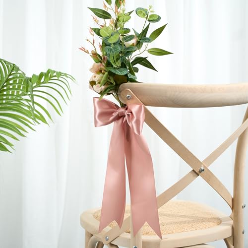Rose Gold Double-Faced Satin Ribbon, 3 Inch x 10 Yards - color: Blush