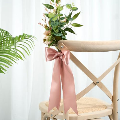 Rose Gold Double-Faced Satin Ribbon, 3 Inch x 10 Yards - color: Blush
