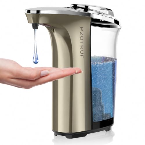Automatic Soap Dispenser, 17oz Touchless Liquid Dish Soap Dispenser Kitchen - color: Champagne Gold