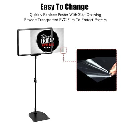 Sign Holder Stand 8.5 x 11 for Indoor Lightweight Portable Signage Display