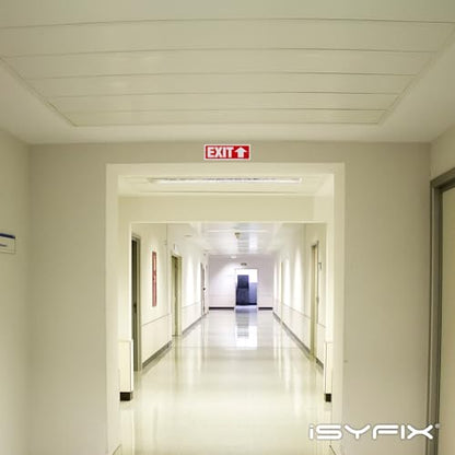iSYFIX Exit Signs, 2 Pack, 12x4 Inch, Directional Up Arrow - color: Plastic Up, size: 2 Pk 12x4