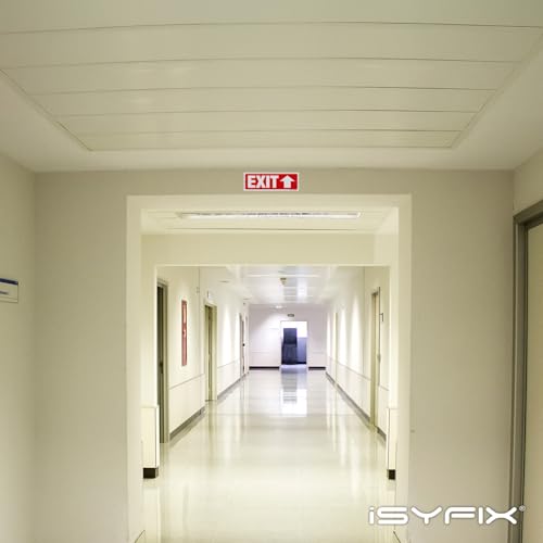 iSYFIX Exit Signs, 6 Pack, 12x4 Inch, Directional Up Arrow Signs - color: Plastic Up, size: 6 Pk 12x4