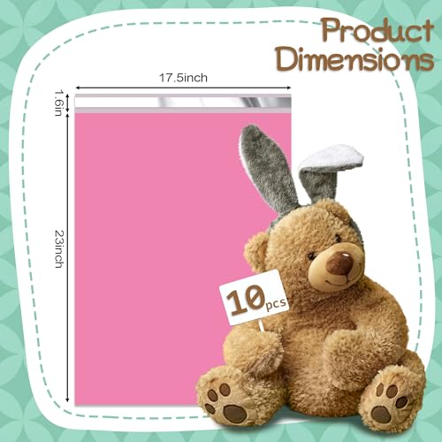 Large Poly Mailers 10 Pack, Shipping Bags, Mailing Bags, 17.5x23 Inch, Pink - color: Pink, size: 17.5x23 Inch 10 Pcs