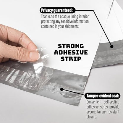 Poly Mailers 24x24 Inch - 100 Pack - Extra Large Poly Mailers for Clothing & Packages, Strong Adhesive Sealing Mailing Envelopes for Small Business, White - size: 24x24" 100 Pack (White)