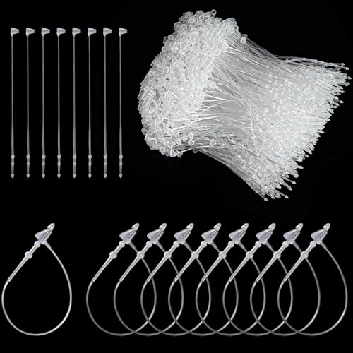 1000 Pcs 3 Inch Hang Prices Tag Fasteners Plastic Fasteners,Clear Snap Lock Pin Plastic Security Loop for Retail Store Clothing,Accessories,Jewelry(Clear)