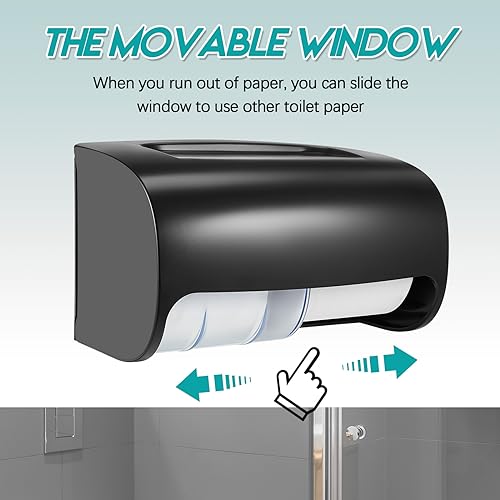 Maxcheck 2 Pack Commercial Toilet Paper Dispenser, Wall Mount Tissue Holder