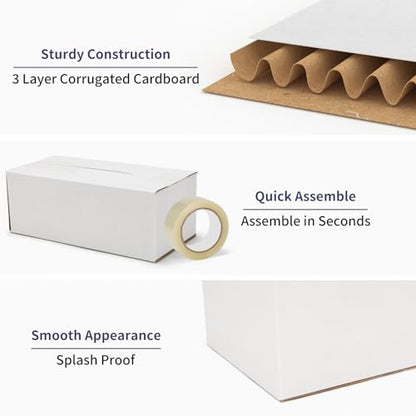 40 Pack Small Shipping Boxes 8X4X3 Inches - size: 8x4x3