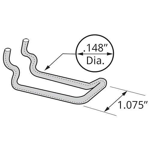 Azar 701140 Safety Metal 4-Inch Loop Hook, 50-Piece Set - size: 4 in.