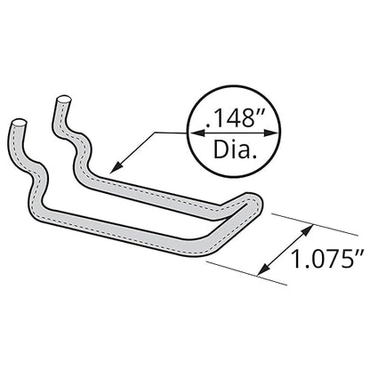 Azar 701140 Safety Metal 4-Inch Loop Hook, 50-Piece Set - size: 4 in.
