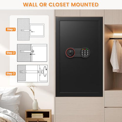 6.0 Cu Ft Large Safe Box for Home Use, 27.6"H Heavy Duty Home Safe - size: 6.0 Cub