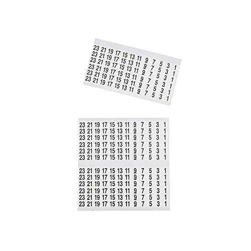 Klein Tools 56250 Wire Marker Book for Cable Management, Electric Panel Organization Wire Label Stickers, Numbered 1-48 - size: 1 Count (Pack of 1), style: Standard