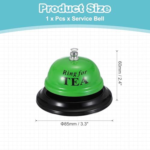 PATIKIL Desk Bell, 3.3" Service Call Bell Ringing, Tea, Green - color: Green(tea)