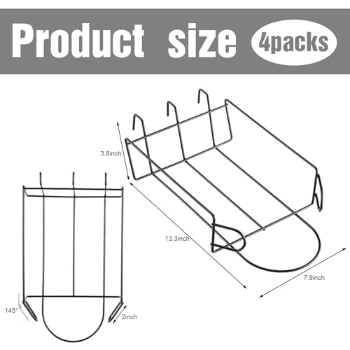 Yaocom 4 Pcs Gridwall Hat Display Rack, Metal Wire Retail Display Shelves