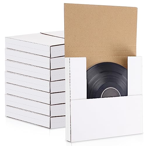 Fuutreo 100 Pack 7 Inch Vinyl Record Mailers, 45 RPM Easy Fold Cardboard