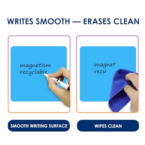 Dry Erase Magnets, 24 Pack 4x4 in, Magnetic Notes for Whiteboard and Fridge - color: Multicolor