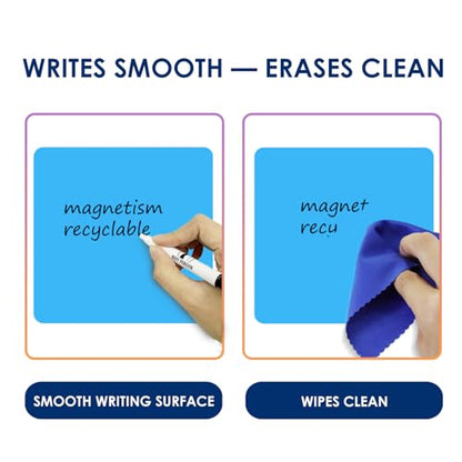 Dry Erase Magnets, 24 Pack 4x4 in, Magnetic Notes for Whiteboard and Fridge - color: Multicolor