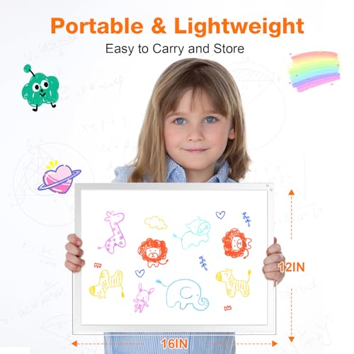 Desktop Whiteboard 16x12 Stand, Double Sided Dry Erase Board Kids - size: 16*12white