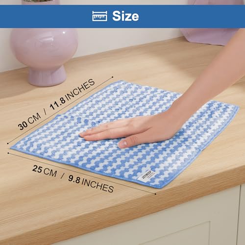 JOYMOOP Microfiber Cleaning Cloth, 8 Piece Set, Small/Medium, Multi Color - color: E